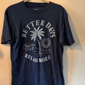 Sonoma Navy Graphic 'Better Days' Palm T-Shirt